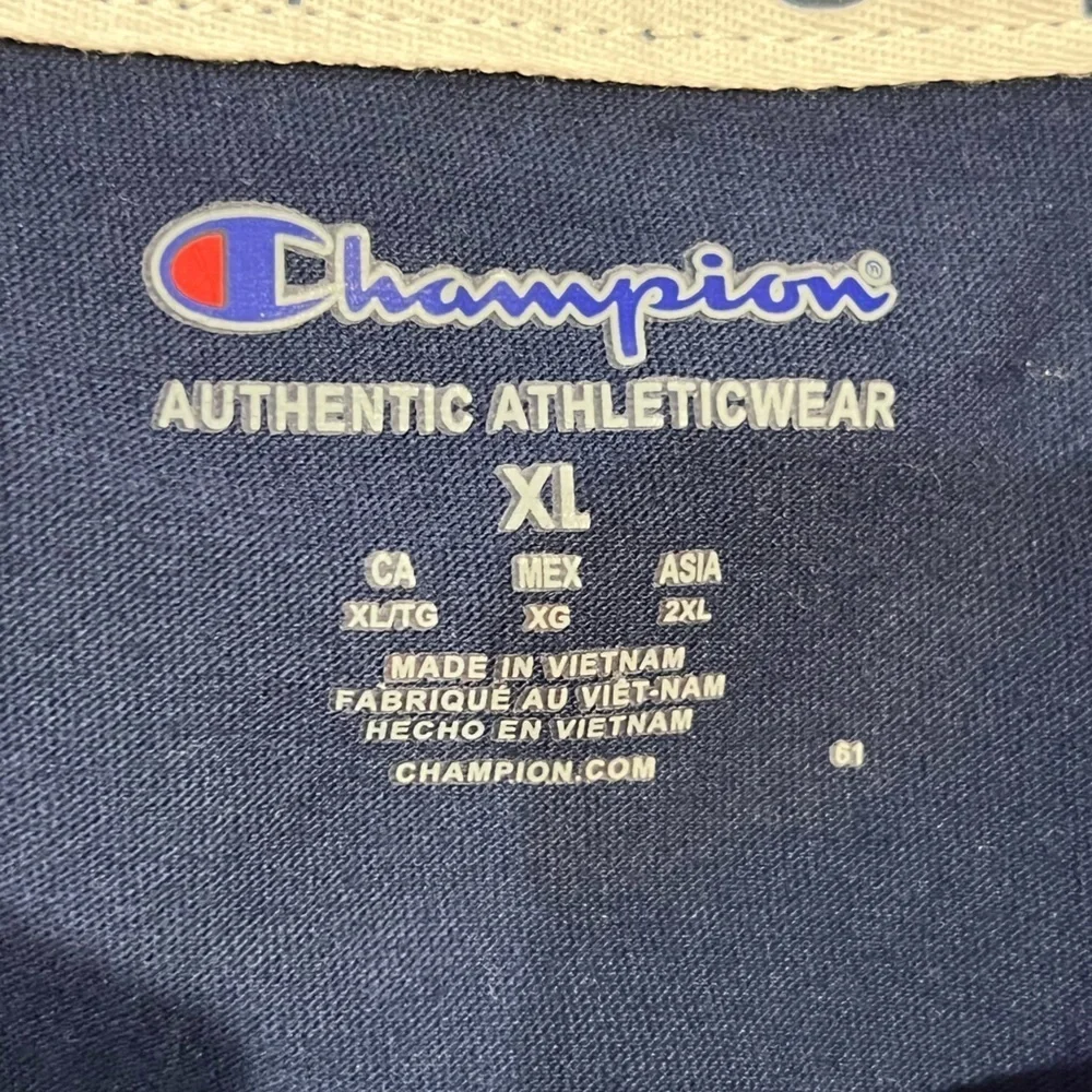 Champion Authentic Navy Blue Athletic Wear T-Shirt